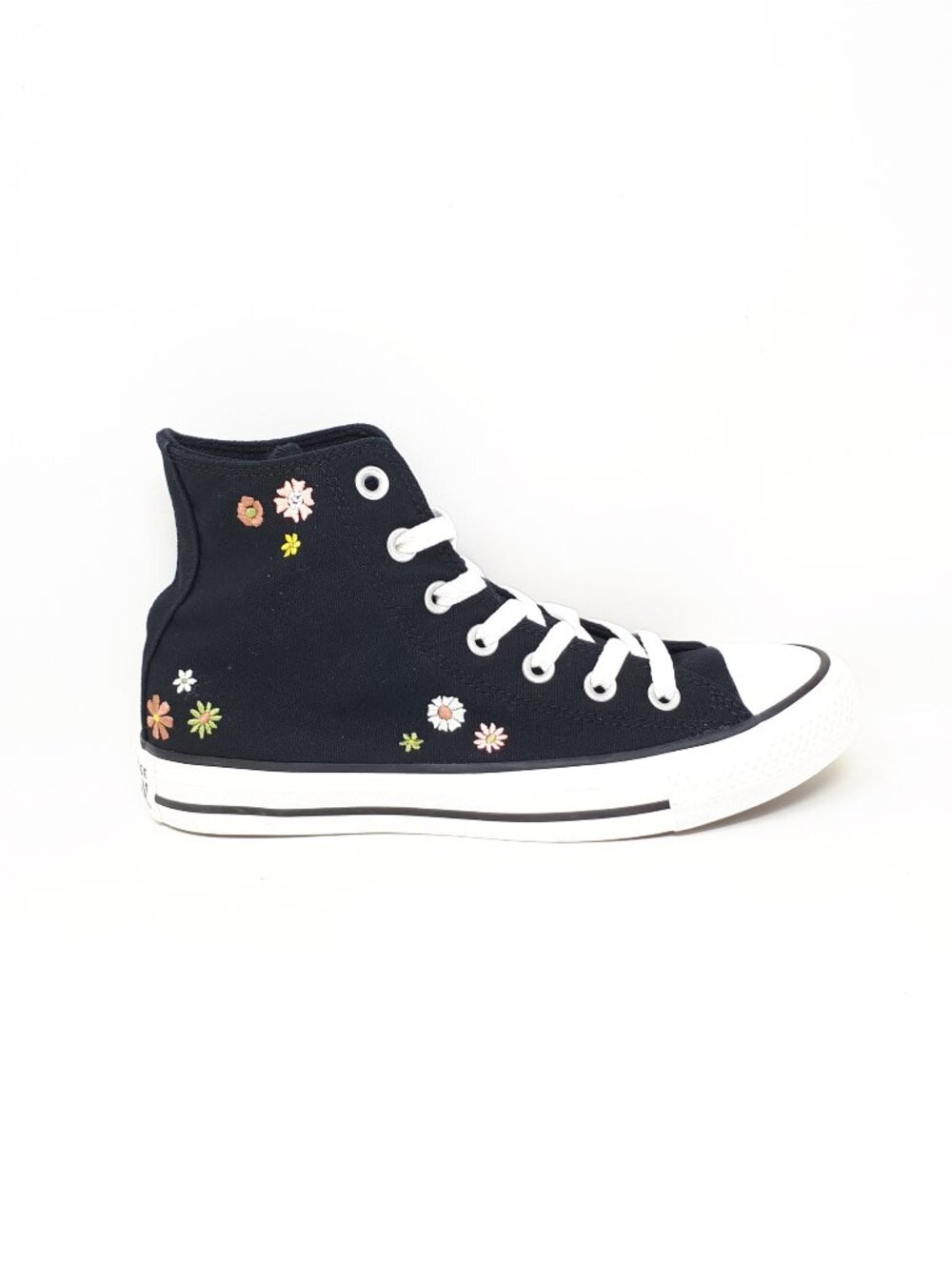 Converse Chuck Taylor Hi Embroidered Floral Black Shoe Sneaker Mens 5 / Womens 7